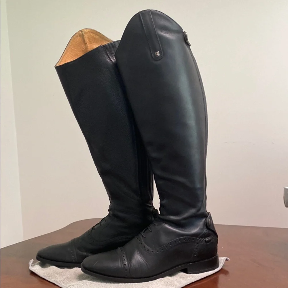 Horze Equestrian English Riding Boots Genuine Leather Sz42R - EU (10R-USA) - Picture 3 of 17